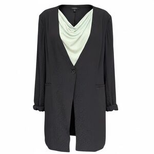 BCBG Generation Black Longline Blazer Size Large Business Casual Office Blazer